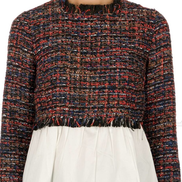 ZARA Tweed & Poplin Top ♥️ - Picture 9 of 16